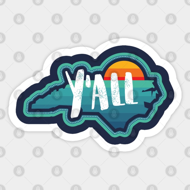 Y'ALL - NC the BOLD Sticker by PortDeco2022